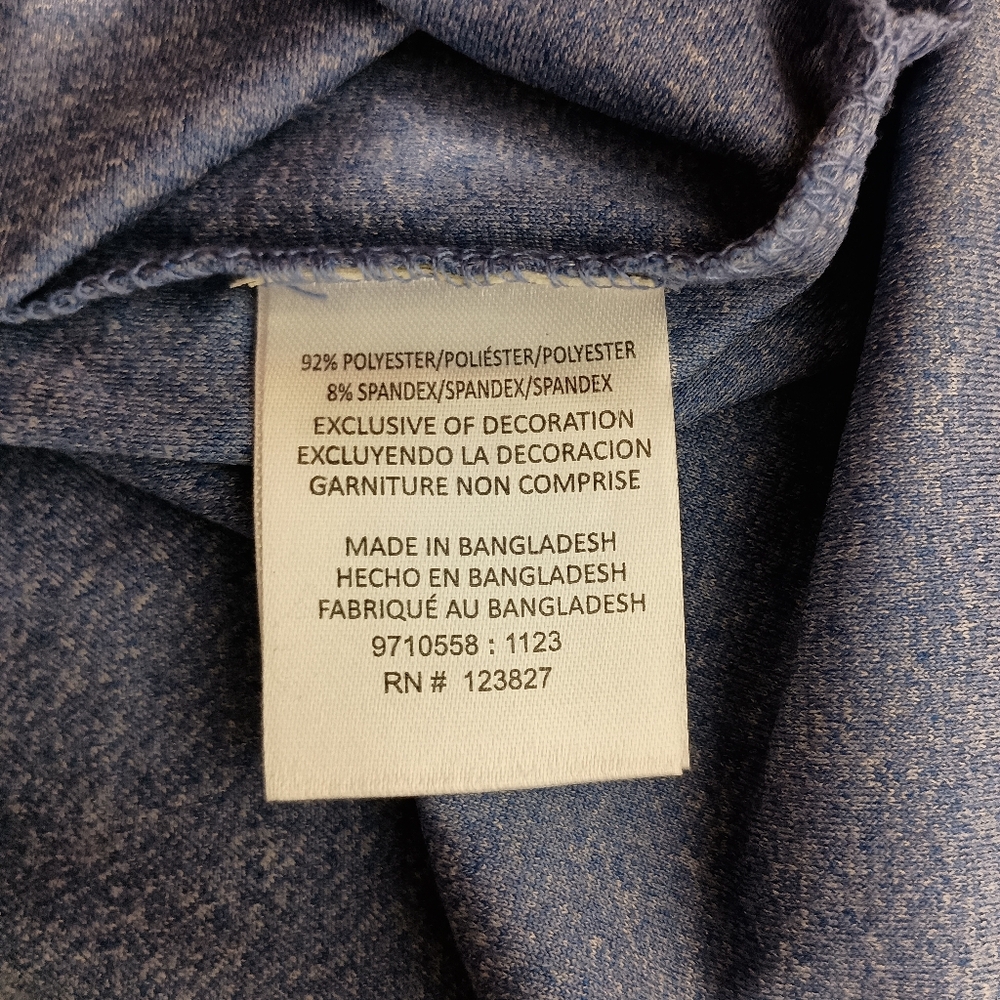 bruno@milano Mens Polo Shirt Blue L Short Sleeve Supersoft Knit Regular Fit - Picture 7 of 7